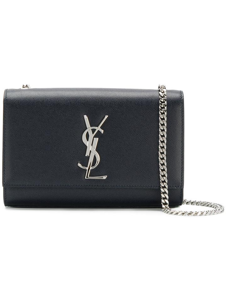 Saint Laurent - Medium Monogram Kate Shoulder Bag - Women - Calf Leather - One Size, Blue, Calf Leather