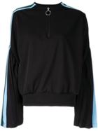 Facetasm Flared Sleeved Henley Sweatshirt - Black