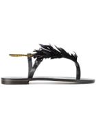 Álvaro Black Feather Andreina Sandals
