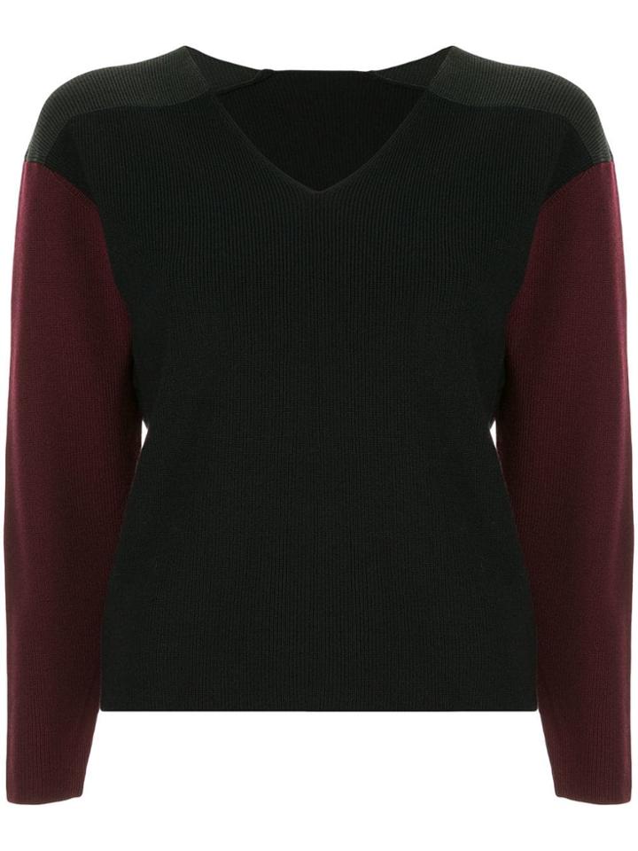 Des Prés V-neck Knit Sweater - Black