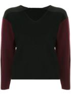 Des Prés V-neck Knit Sweater - Black