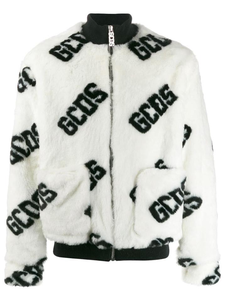 Gcds Logo Bomber Jacket - White