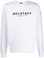 Belstaff Front Logo Crew Neck Sweatshirt - White