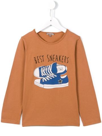 Emile Et Ida Sneakers Print T-shirt, Boy's, Size: 10 Yrs, Nude/neutrals