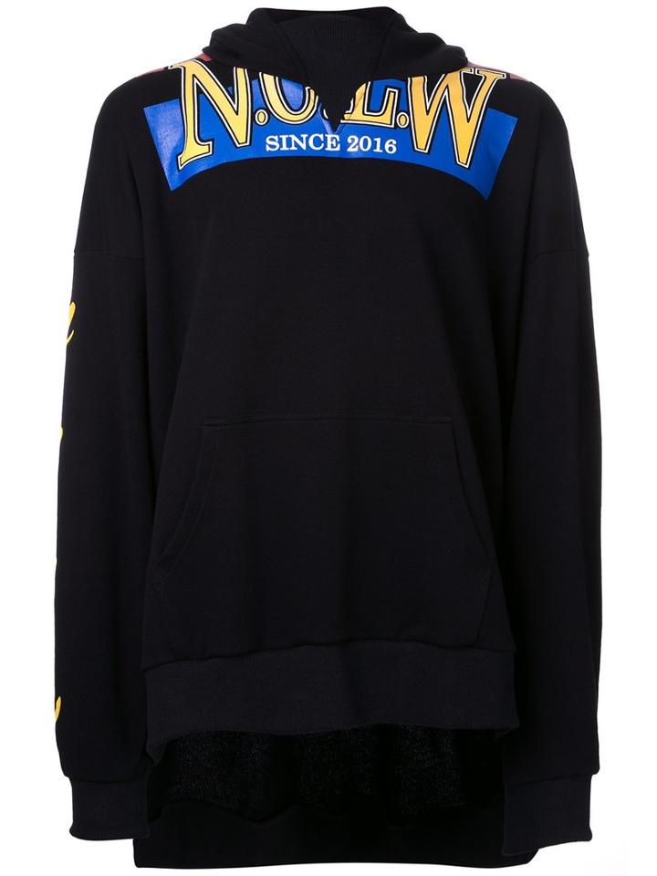 Maison Mihara Yasuhiro Oversized Hoodie, Men's, Size: 48, Black, Cotton