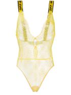 Off-white Lace Logo Strap Body - Yellow & Orange