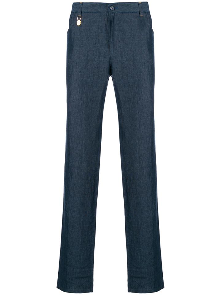Billionaire Classic Straight Trousers - Blue