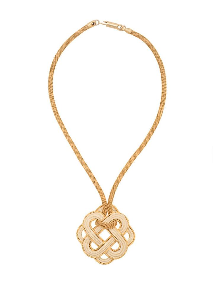 Lanvin Pre-owned 1970's Intrecciato Necklace - Gold