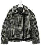 Philosophy Di Lorenzo Serafini Kids Houndstooth Pattern Jacket - Black