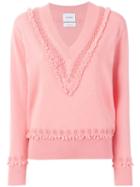 Barrie Romantic Timeless Cashmere V Neck Pullover - Pink