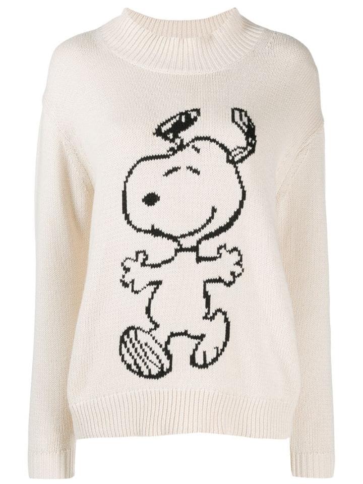 Chinti & Parker Roll Neck Snoopy Jumper - Neutrals