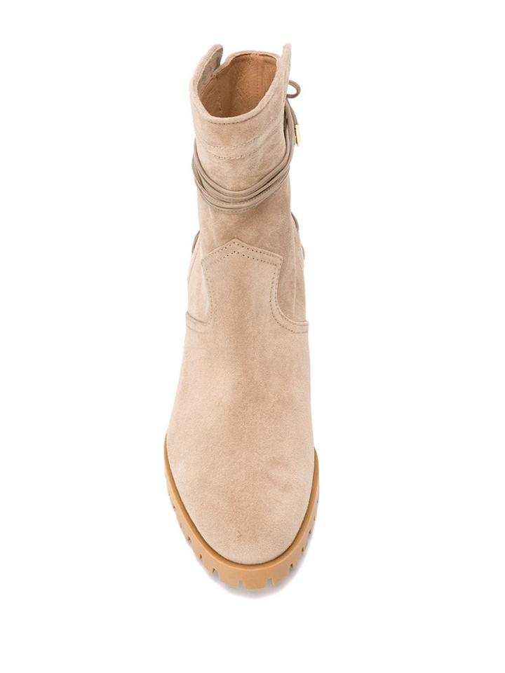 Aquazzura Lace-up Low-heel Ankle Boots - Neutrals