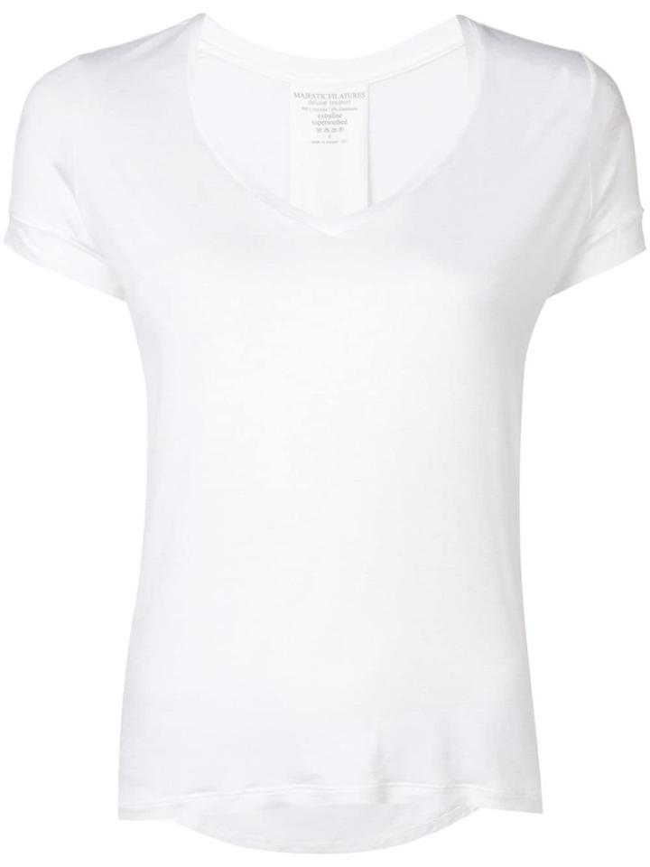 Majestic Filatures V Neck T-shirt - White