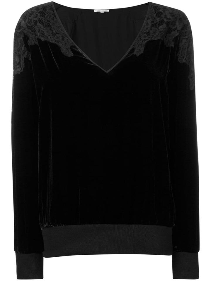 Gold Hawk Lace Detailed Jumper - Black