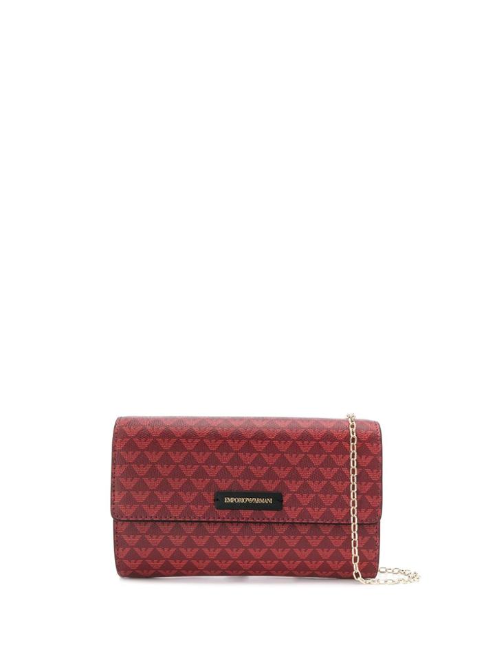 Emporio Armani Small Logo-print Shoulder Bag - Red