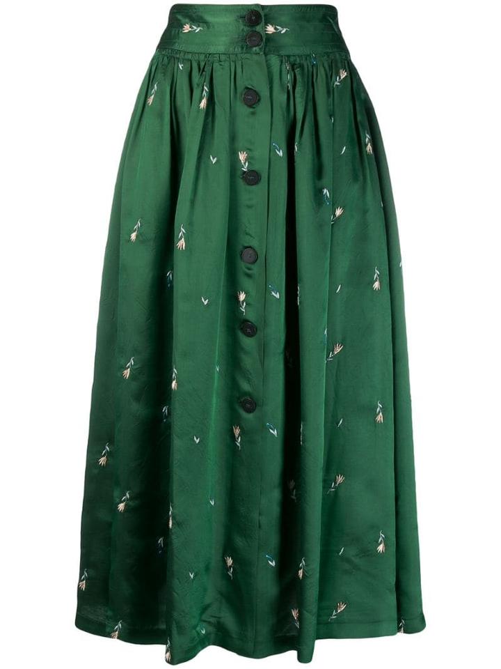 Forte Forte Button-up Midi Skirt - Green