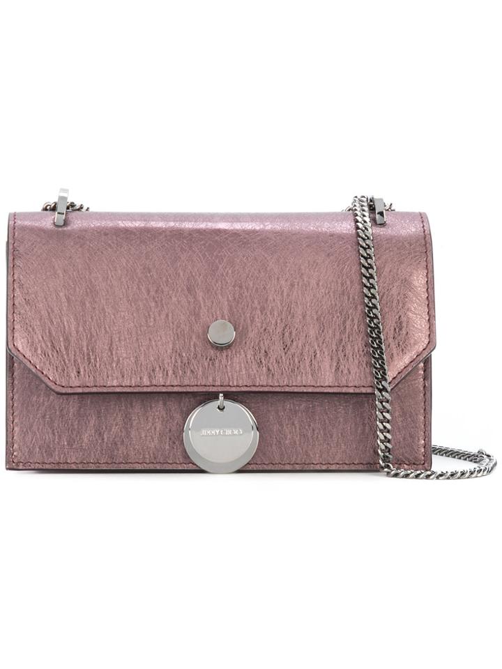 Jimmy Choo Flap Shoulder Bag - Pink & Purple