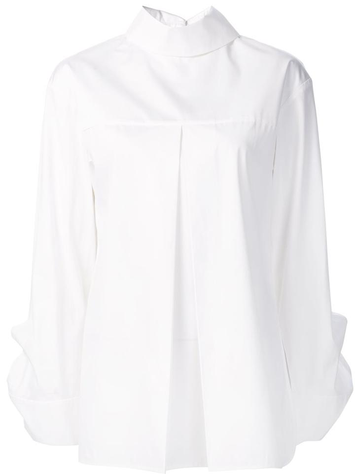 Edun Backwards Poplin Blouse, Women's, Size: 6, White, Cotton