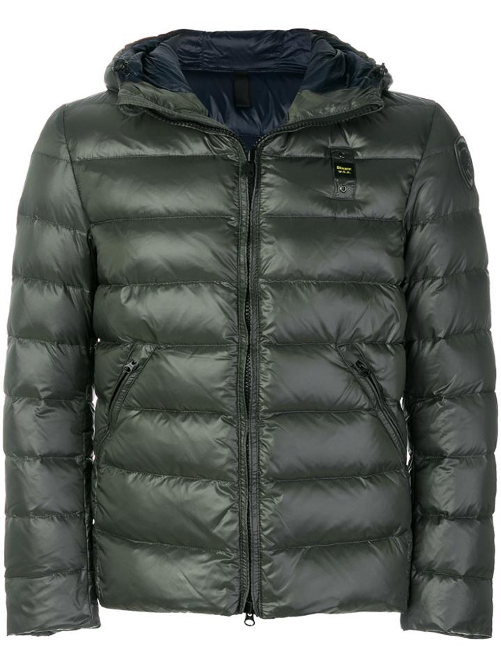 Blauer Padded Hooded Jacket - Green