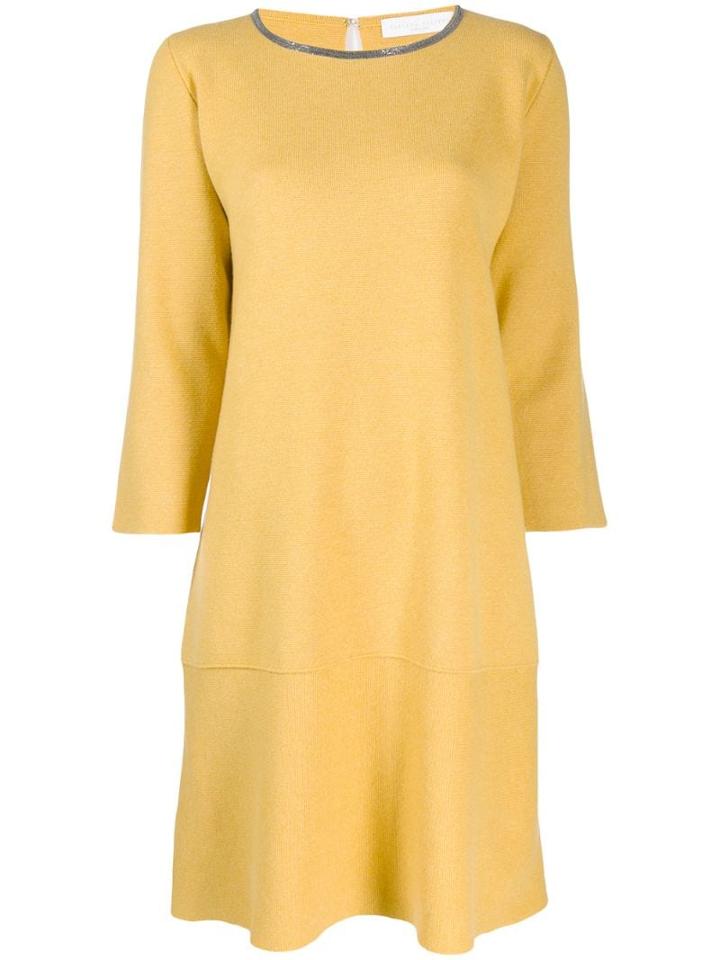 Fabiana Filippi Knitted Shift Dress - Yellow