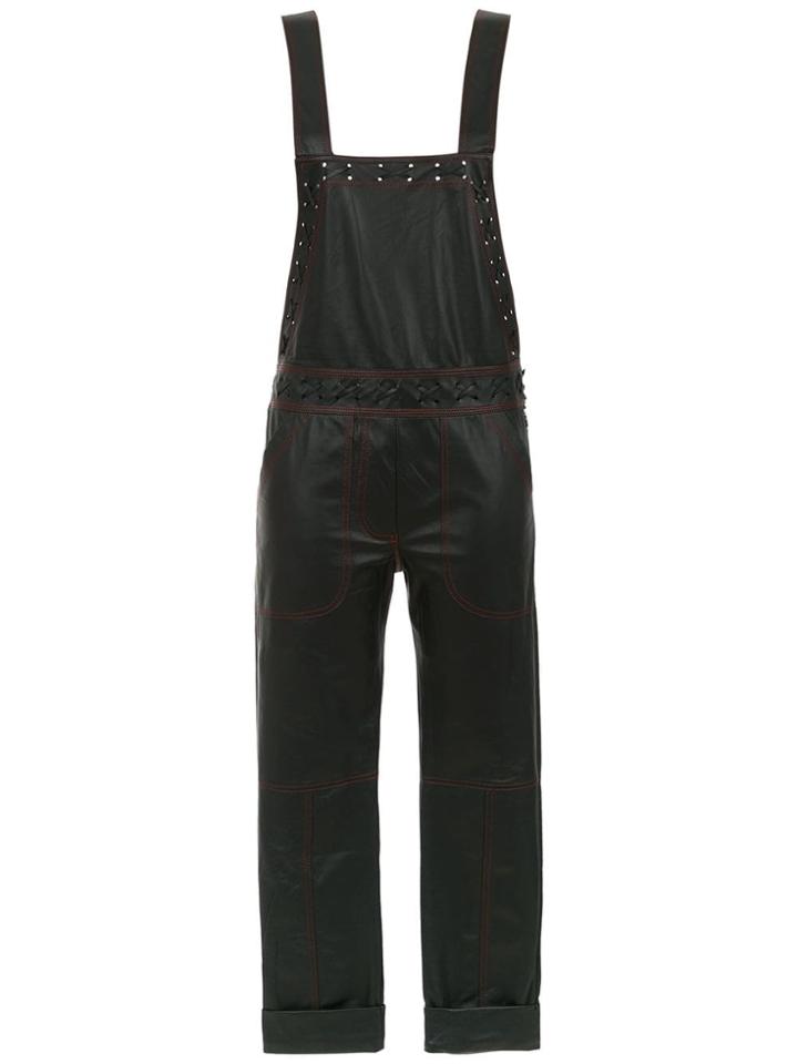 Andrea Bogosian Leather Jumpsuit - Black