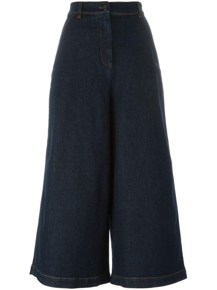 Fendi Denim Culottes, Women's, Size: 40, Blue, Cotton/spandex/elastane