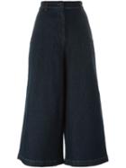 Fendi Denim Culottes, Women's, Size: 40, Blue, Cotton/spandex/elastane