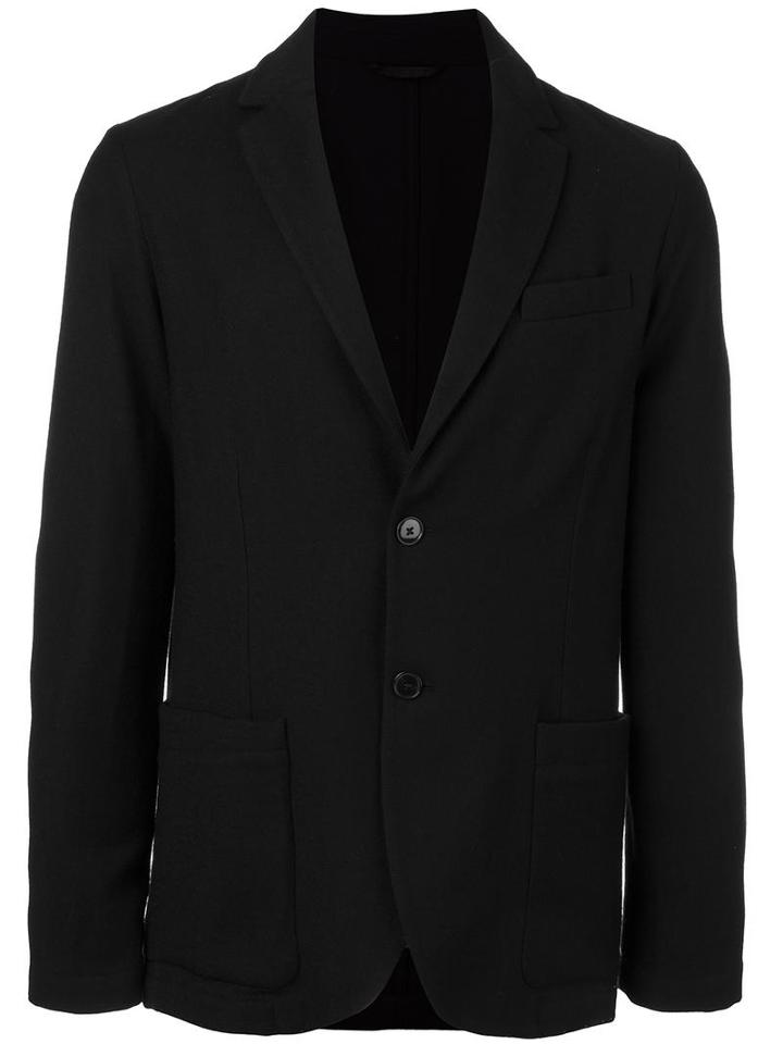 Closed Single Breasted Blazer, Men's, Size: 52, Blue, Virgin Wool