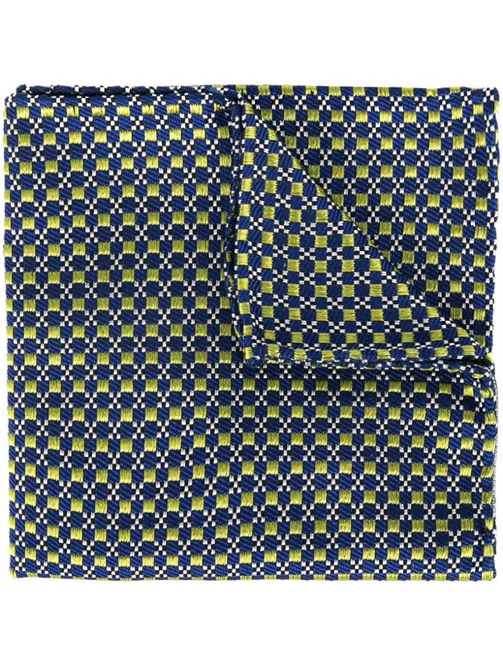 Dsquared2 Geometric Embroidered Scarf - Blue