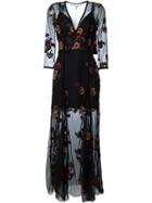 For Love And Lemons Floral Embroidery V-neck Dress