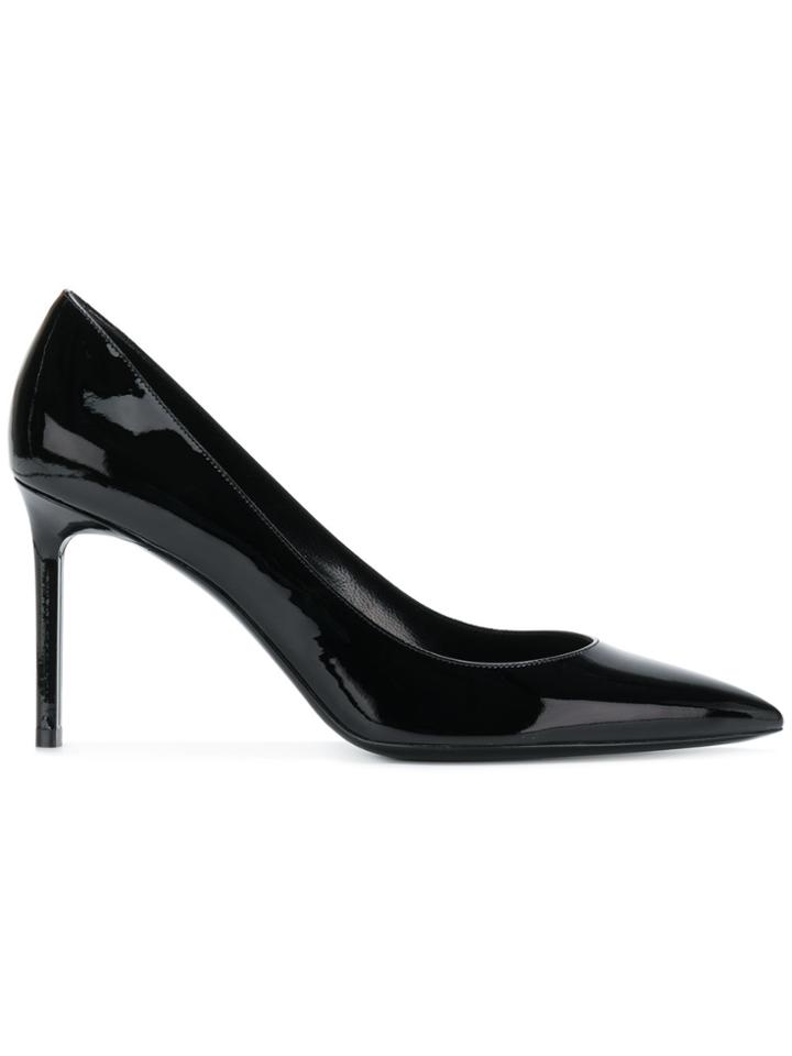 Saint Laurent Varnished Pointed Pumps - Black