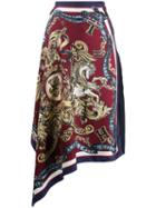 Tommy Hilfiger Asymmetric Crest Print Skirt - Blue