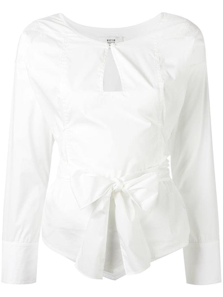 Maryam Nassir Zadeh - Eulalia Blouse - Women - Cotton/spandex/elastane - 4, White, Cotton/spandex/elastane