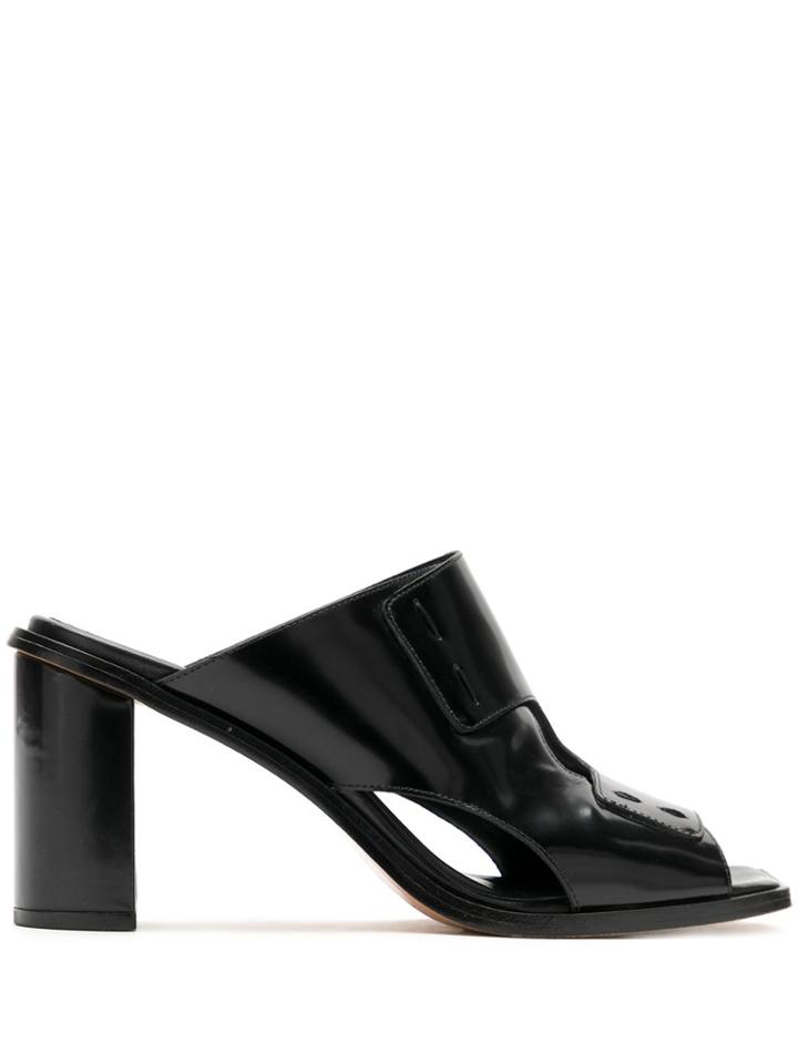Alcaçuz Nora High Heleed Mules - Black