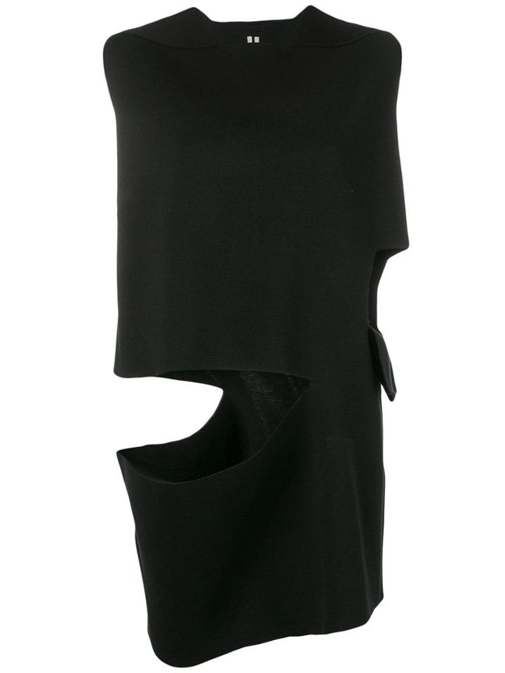 Rick Owens Cut Out Longline Vest - Black