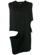 Rick Owens Cut Out Longline Vest - Black