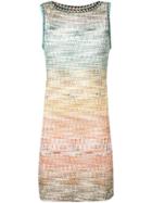 Missoni Gradient Effect Zig Zag Dress - Blue