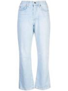 Eve Denim Cropped Bootcut Jeans - Blue