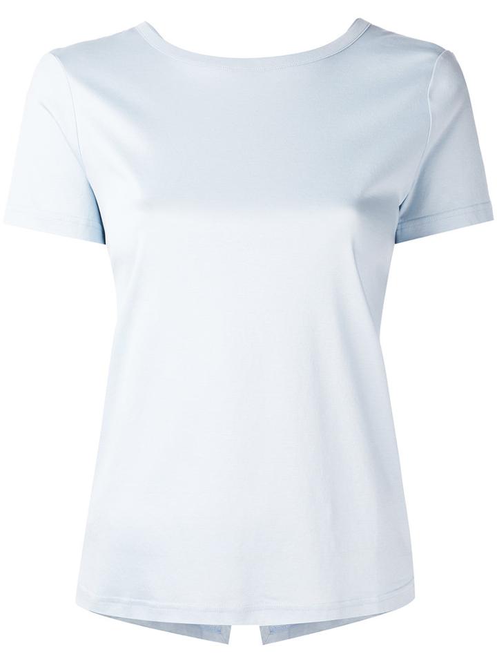 Helmut Lang - Open Back T-shirt - Women - Cotton - M, Blue, Cotton