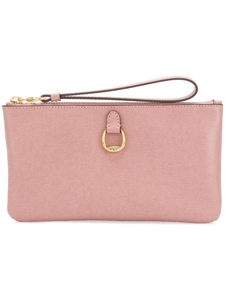 Ralph Lauren Logo Plaque Zipped Wallet - Pink & Purple