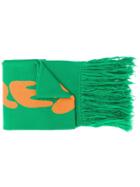 Off-white Logo Intarsia Scarf - Green