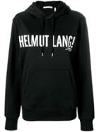 Helmut Lang Contrast Logo Hoodie - Black