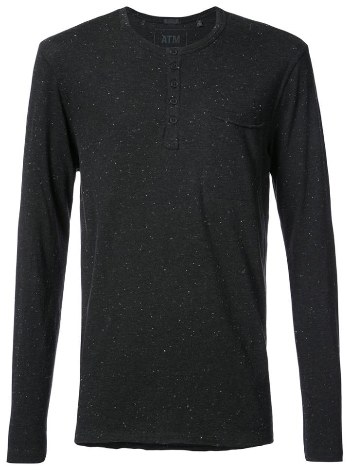 Atm Anthony Thomas Melillo Henley T-shirt - Black
