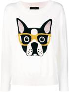 Twin-set Intarsia Dog Sweater - White