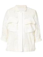 Sacai - Lace Military Shirt - Women - Cotton/polyester - 1, Women's, Nude/neutrals, Cotton/polyester