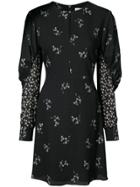 Tibi Floral Printed Dress - Black