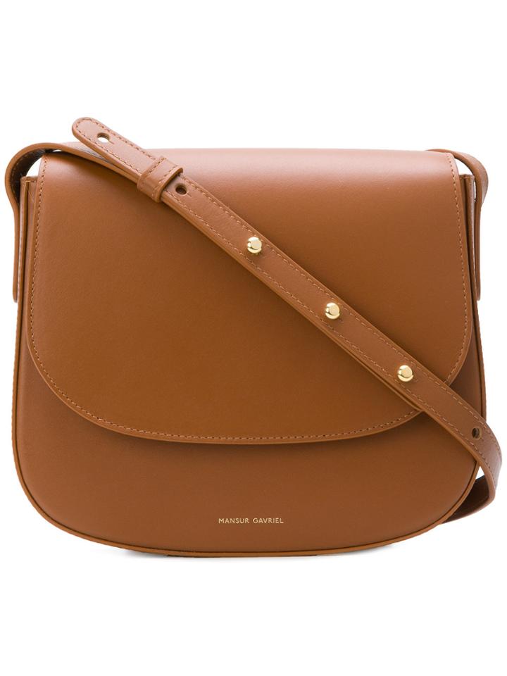 Mansur Gavriel Small Saddle Bag - Brown