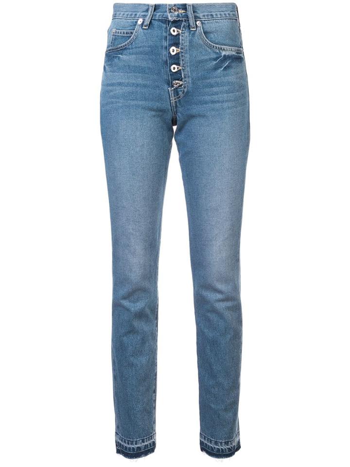 Eve Denim High Waisted Slim-fit Jeans - Blue