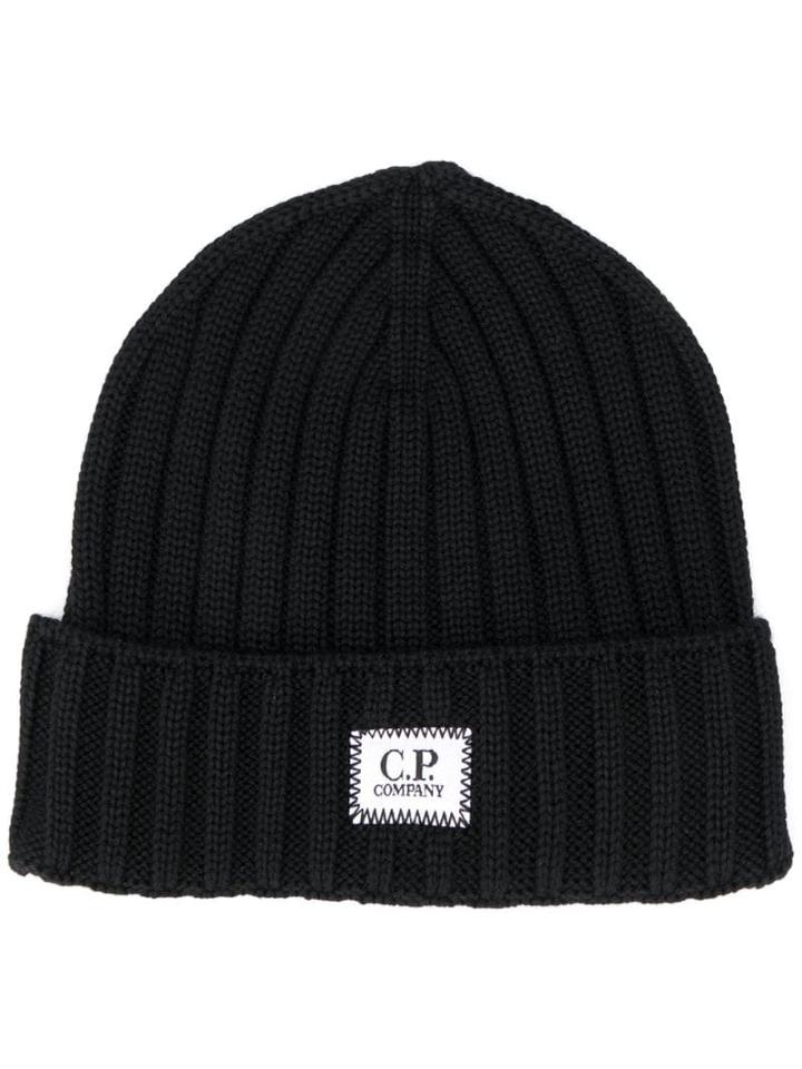 Cp Company Ribbed Beanie - Black