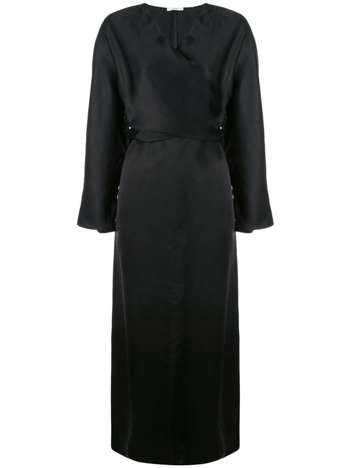 The Row Wrap Front Dress - Black